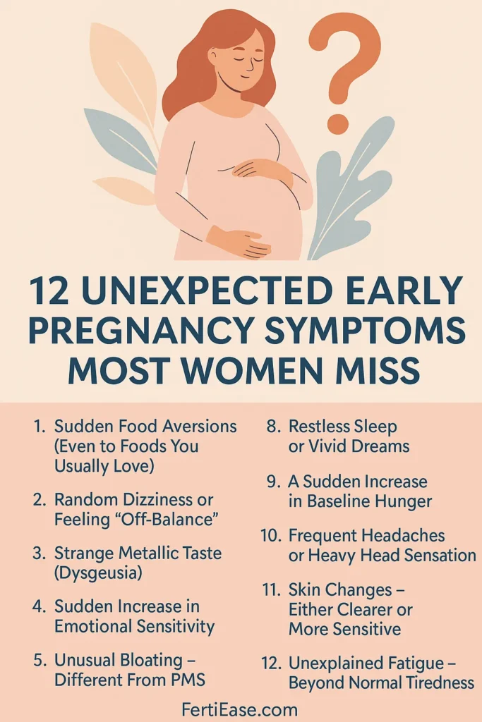 12 Unexpected Early Pregnancy Symptoms Most Women Miss 3 Fertiease