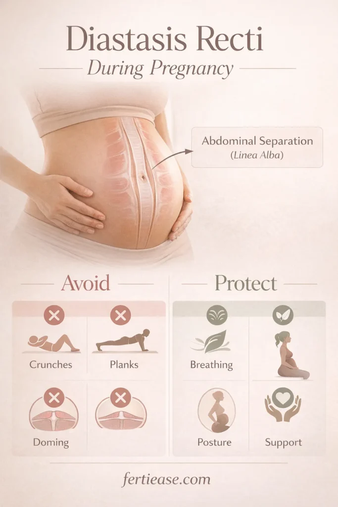 Diastasis Recti During Pregnancy 9 Critical Things You Must Avoid 2 Fertiease