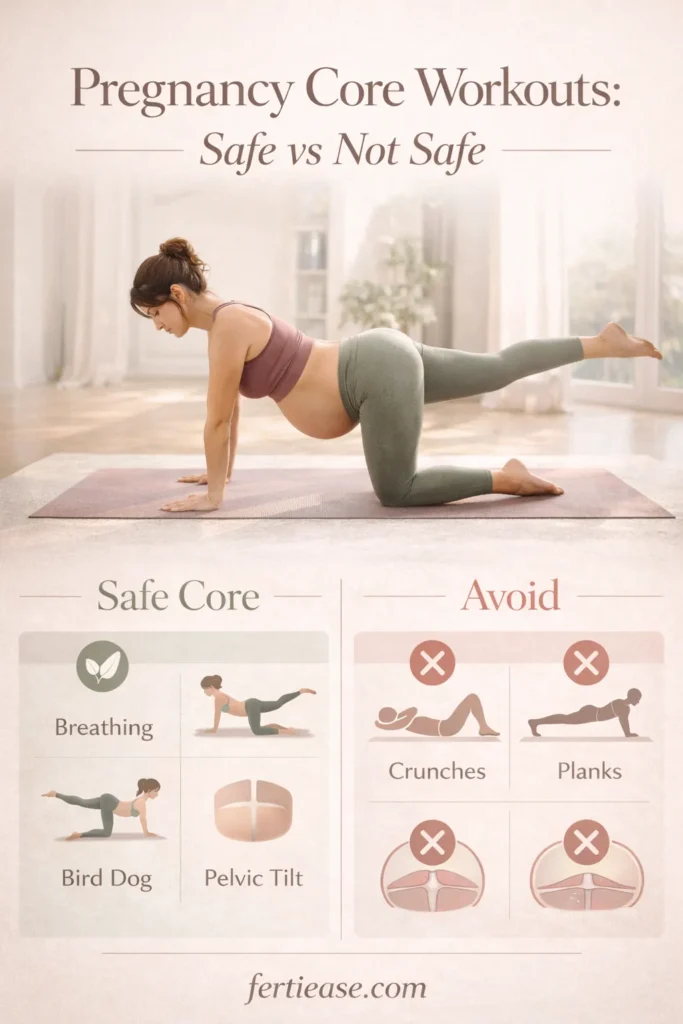 Pregnancy Core Workouts Whats Safe Whats Not Expert Backed Guide 2 Fertiease