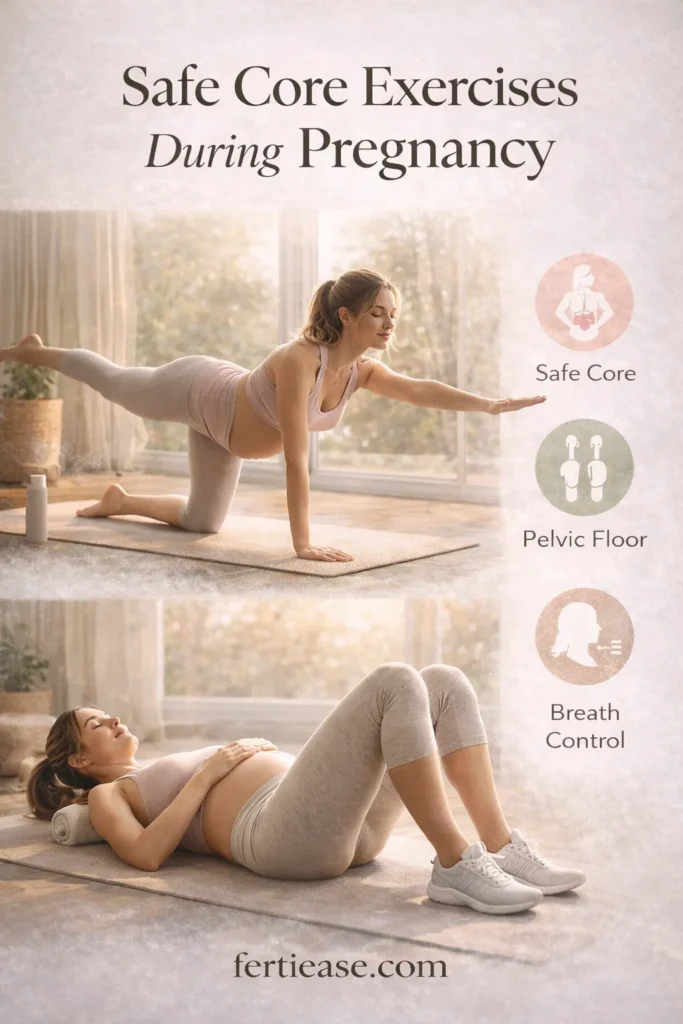 Safe Core Exercises During Pregnancy 8 Powerful Moves To Protect Your Body 4 Fertiease